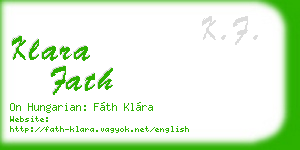 klara fath business card